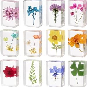 Colorful Floral Acrylic Blocks